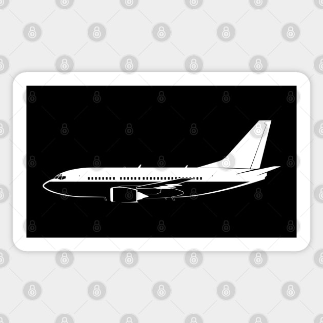 737-500 Silhouette Sticker by Car-Silhouettes